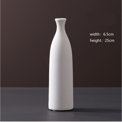 NOLYA White Ceramic Vase Collection