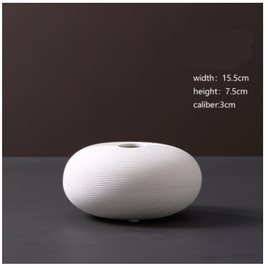 NOLYA White Ceramic Vase Collection
