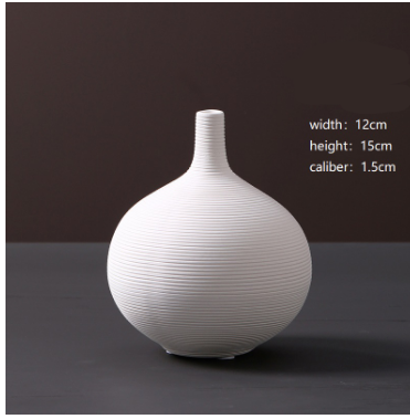 NOLYA White Ceramic Vase Collection