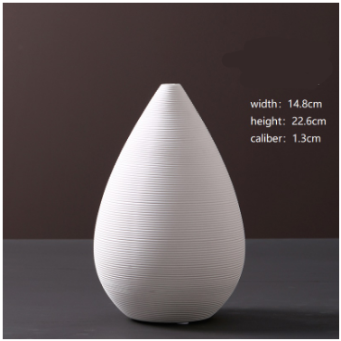 NOLYA White Ceramic Vase Collection