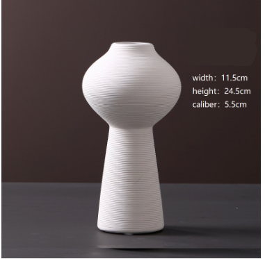 NOLYA White Ceramic Vase Collection