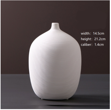 NOLYA White Ceramic Vase Collection