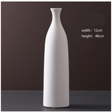 NOLYA White Ceramic Vase Collection
